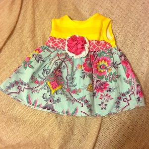 🍑 Peaches N cream Floral baby dress